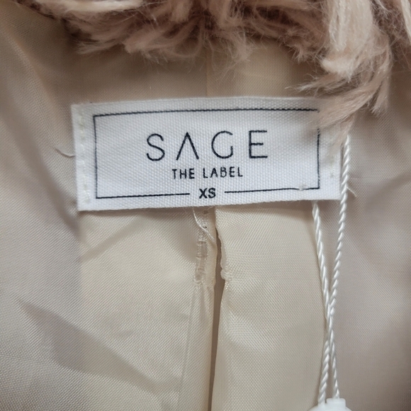 Sage Colorblocked Fringe Faux-Fur Multi-Color Coat Women's. Size XS. NWT… - Picture 13 of 14